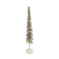 Slim Twig Bottle Brush Tree Gold Glitter