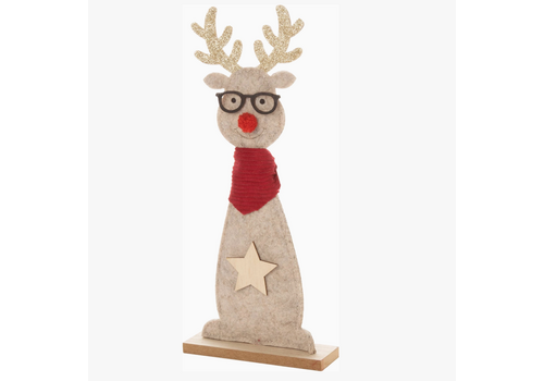  Silver Tree Home & Holiday 12" Felt Reindeer Sitter 
