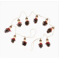 Pinecone and Acorn Top Santa Garland