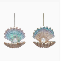 Resin Clam Shell with Pearl Ornament