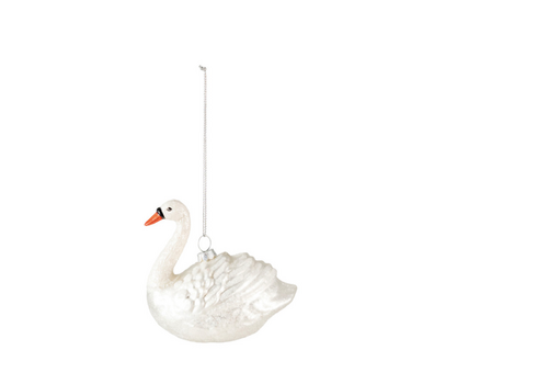  Creative Co-Op Acrylic Swan Ornament 