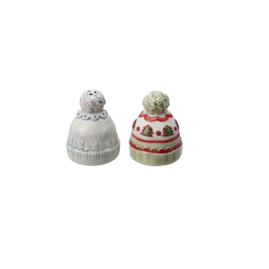 Stoneware Beanie Hats Salt & Pepper Shakers