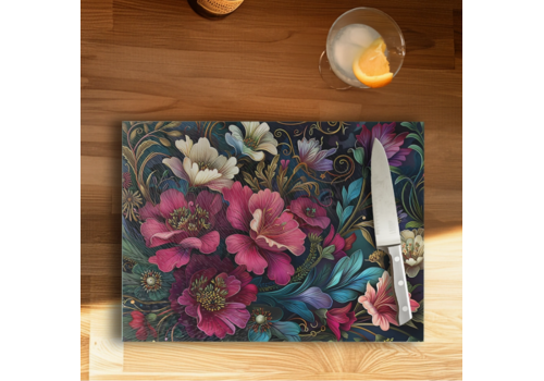  Fernville Creations Natures Painting Tempered Glass Cutting Board & Serving Tray 