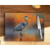 Fernville Creations Blue Heron Tempered Glass Cutting Board & Serving Tray