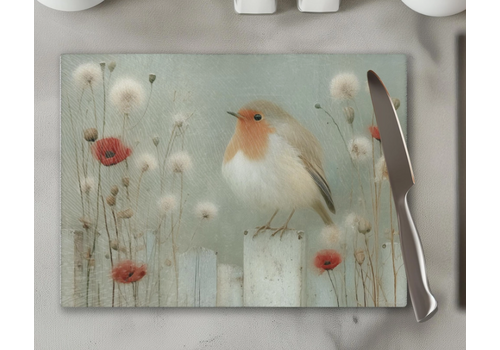  Fernville Creations Nature Inspired Tempered Glass Cutting Board & Serving Tray 