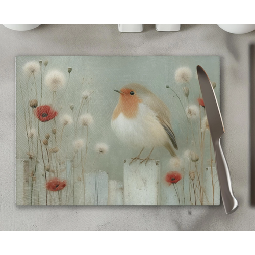  Fernville Creations Nature Inspired Tempered Glass Cutting Board & Serving Tray 