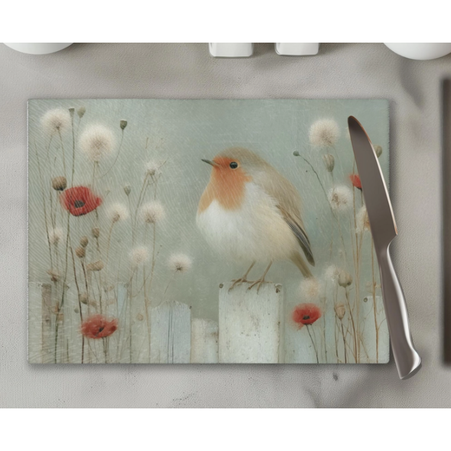 Nature Inspired Tempered Glass Cutting Board & Serving Tray