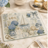 Fernville Creations Coastal / Hydrangea Tempered Glass Cutting Board & Serving Tray