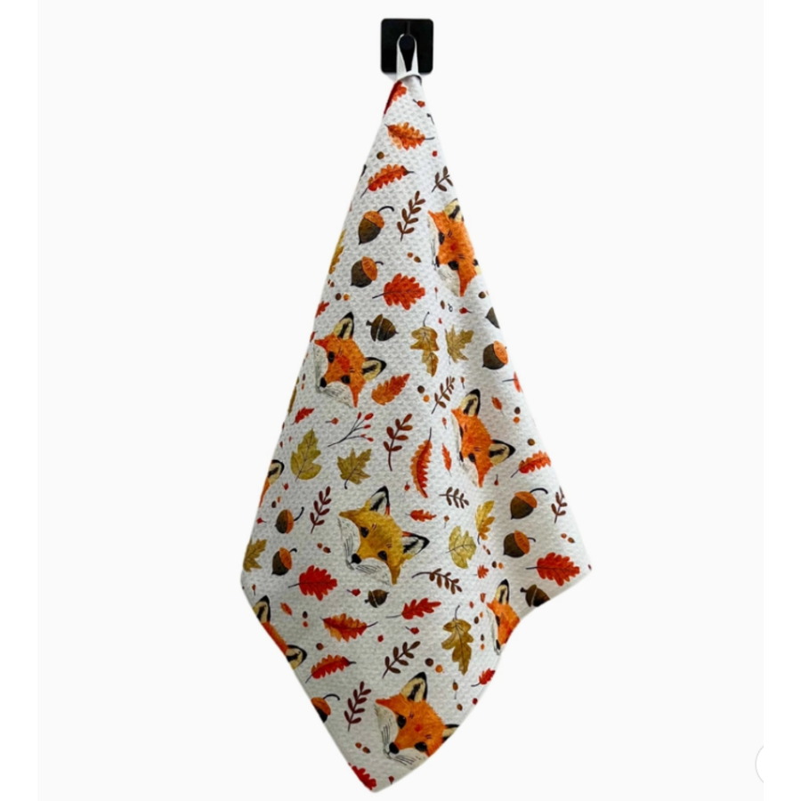 Autumn Fox Tea Towel
