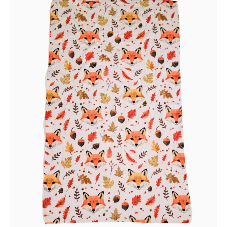Autumn Fox Tea Towel