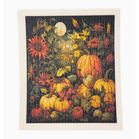 Fall Full Moon Harvest Swedish Dishcloth