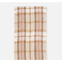Boucle Plaid Woven Scarf Ivory