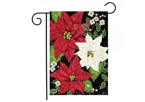  Festive Poinsettias Garden Flag 