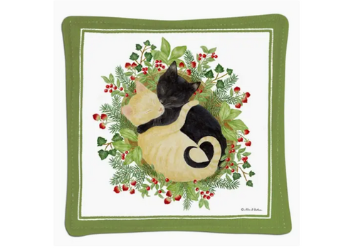  Alice's Cottage Spiced Mug Mat Cats in Bowl 