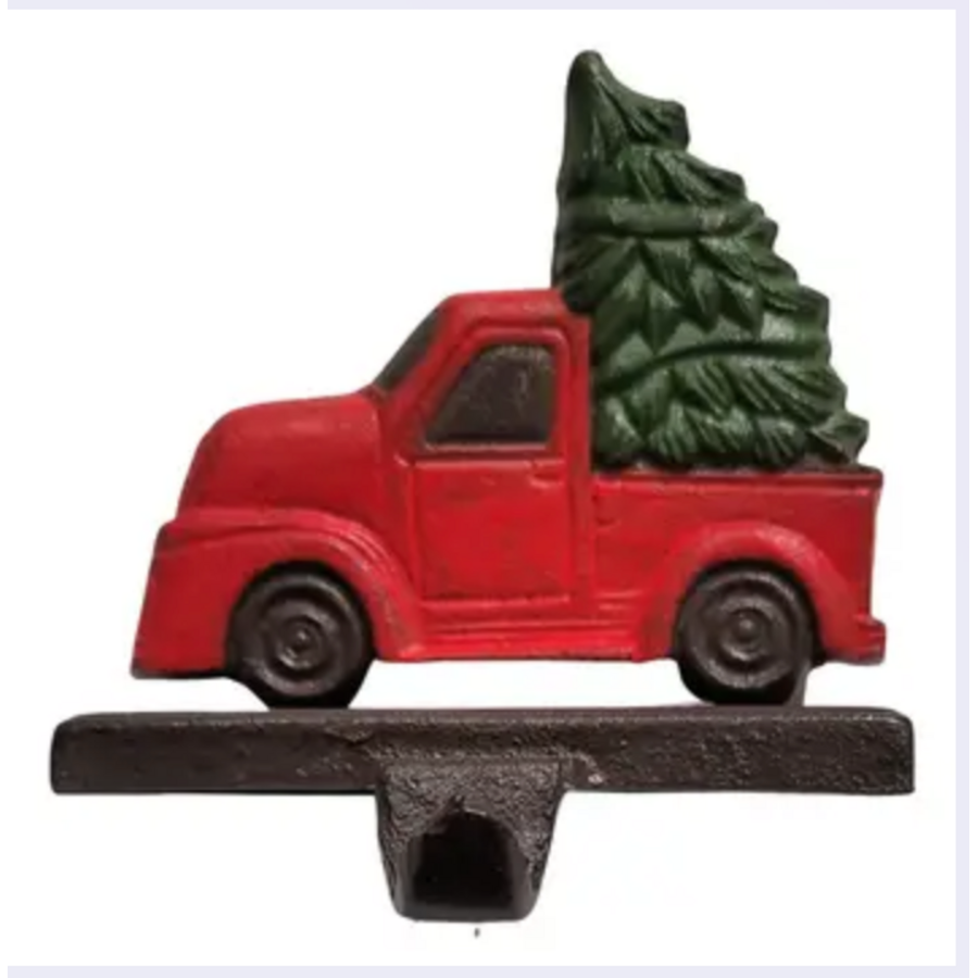 Cast Iron Truck with Tree Stocking Holder