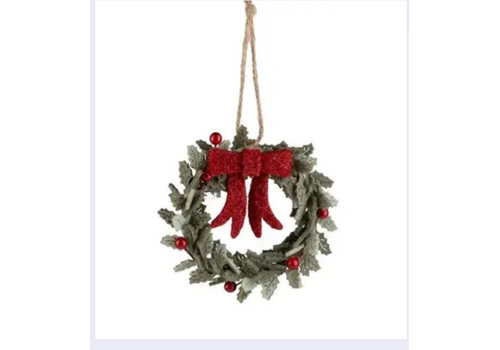  Silver Tree Home & Holiday Felt Wreath Ornament 