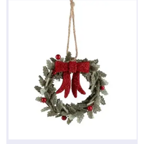  Silver Tree Home & Holiday Felt Wreath Ornament 