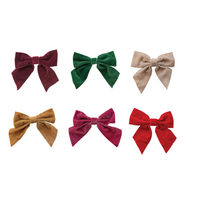 Velvet Clip-On Bow