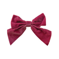 Velvet Clip-On Bow