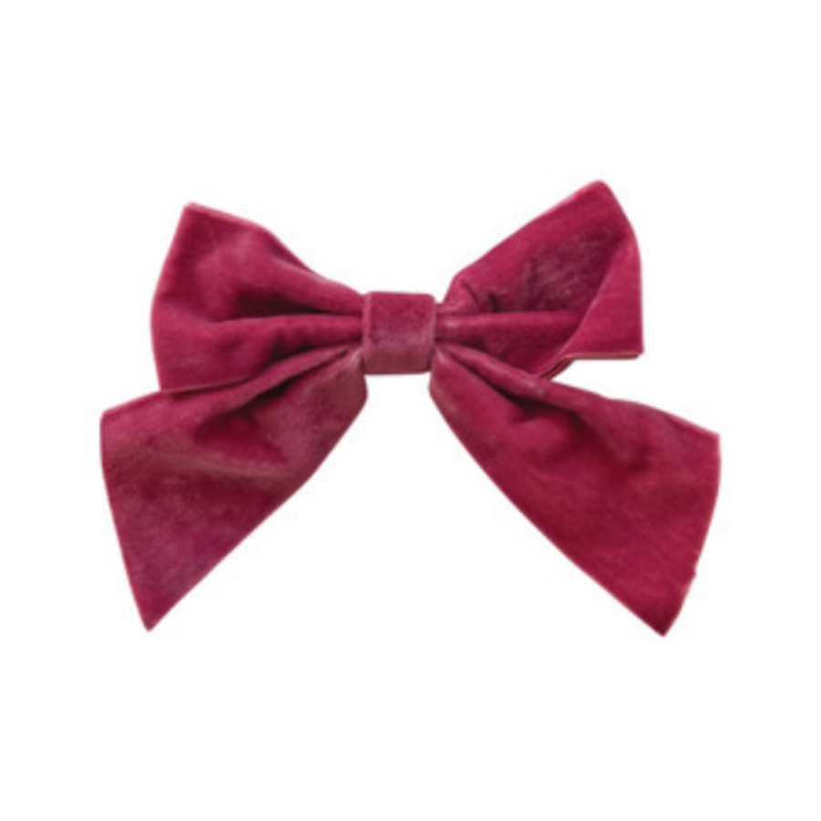 Velvet Clip-On Bow