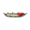 Creative Co-Op Stoneware Leaf Plate Bird Dish & Bamboo Spoon Boxed Set