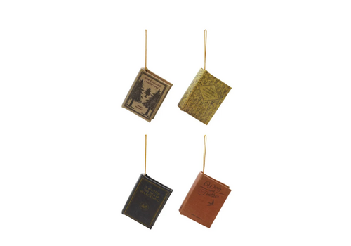  Creative Co-Op MDF & Fabric Book Ornament 