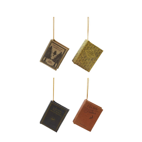  Creative Co-Op MDF & Fabric Book Ornament 
