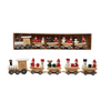 Creative Co-Op Wood Train with Holiday Passengers Boxed Set