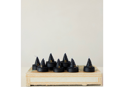  Creative Co-Op Witch's Hat Shaped Tealights Boxed Set of 9 
