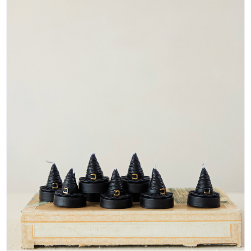  Creative Co-Op Witch's Hat Shaped Tealights Boxed Set of 9 