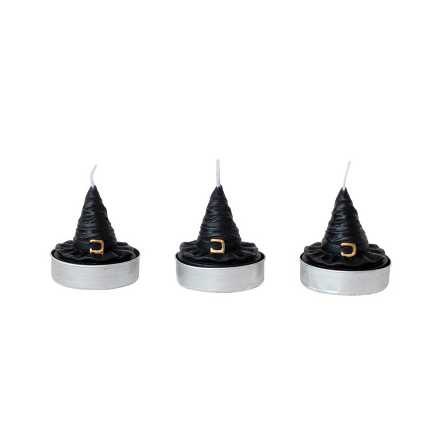 Witch's Hat Shaped Tealights Boxed Set of 9