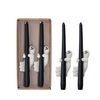 Creative Co-Op Taper Candles with  Ghost Boxed Set of 2
