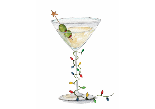  Artists to Watch Martini Glass with Lights Boxed Cards 