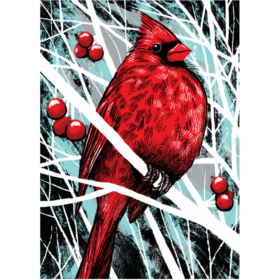 Cardinal with Berries Boxed Cards