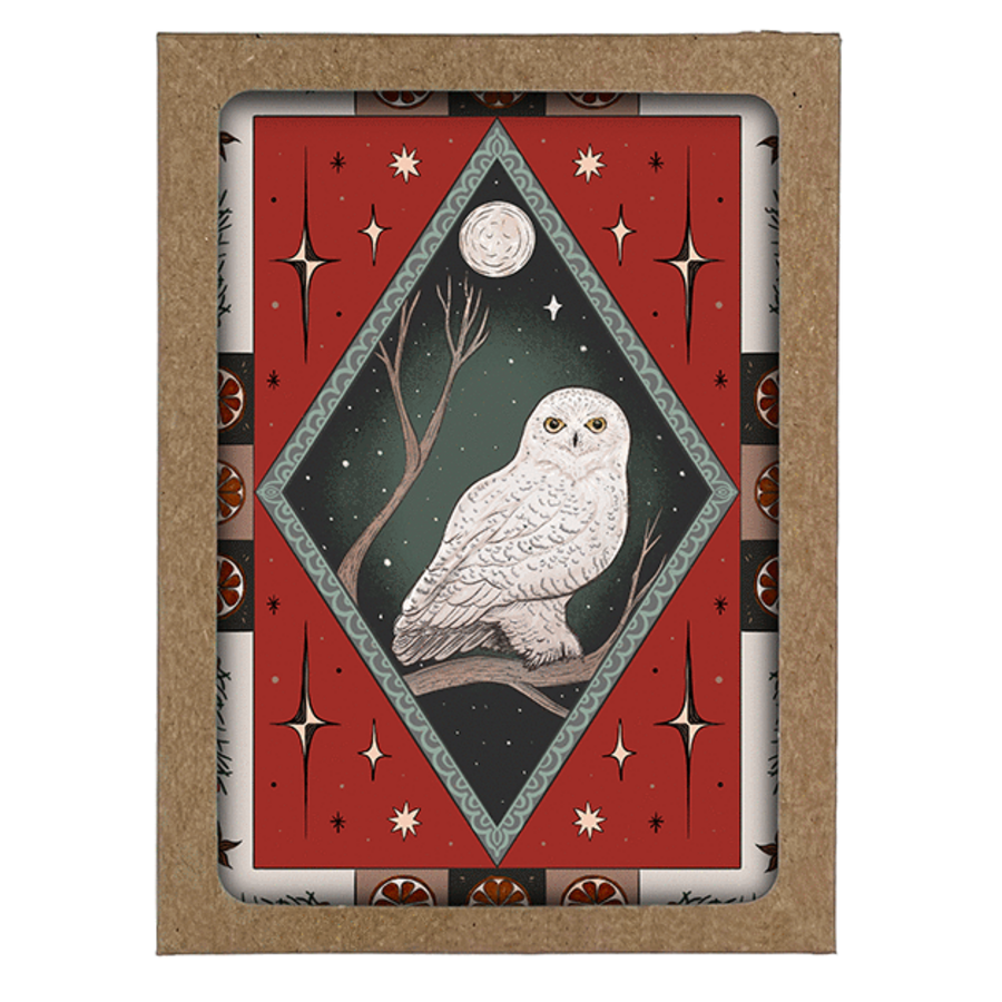 Snowy Owl Yuletide Blessings Boxed Cards