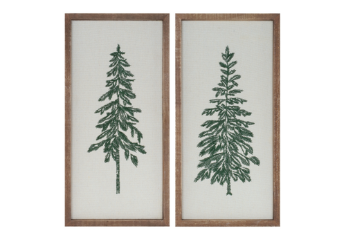  Melrose International, LLC 18"H Framed Trees Embroidery 