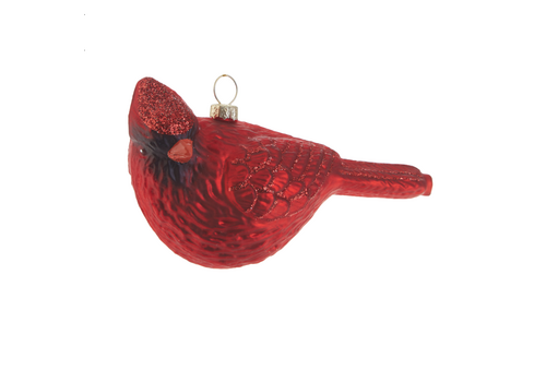  5.25" Glass Cardinal Ornament 