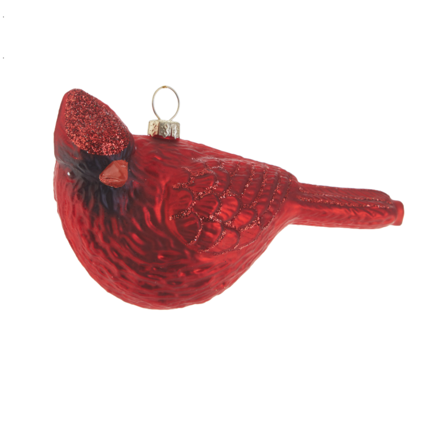 5.25" Glass Cardinal Ornament