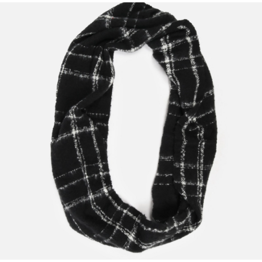 Infinity Plaid Woven Scarf
