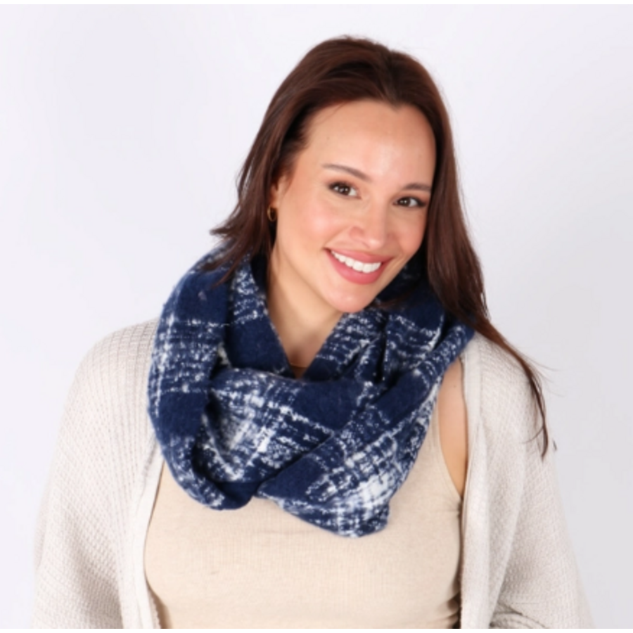 Infinity Plaid Woven Scarf