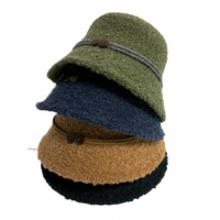 Bouclé Wool Turn Brim Hat with Rope Accent