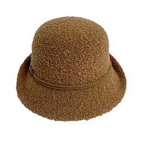 Bouclé Wool Turn Brim Hat with Rope Accent