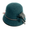 Shihreen Boiled Wool Hat with 2 Tone Flower & Contrast Tie