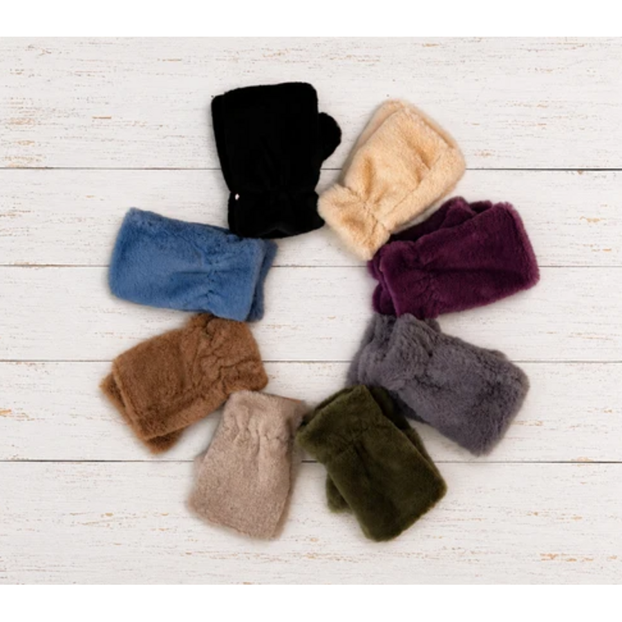 Faux Fur Fingerless Glove