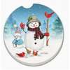 Counter Art/Highland HomeThirstystone Snowman Family Car Coaster