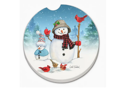  Counter Art/Highland HomeThirstystone Snowman Family Car Coaster 