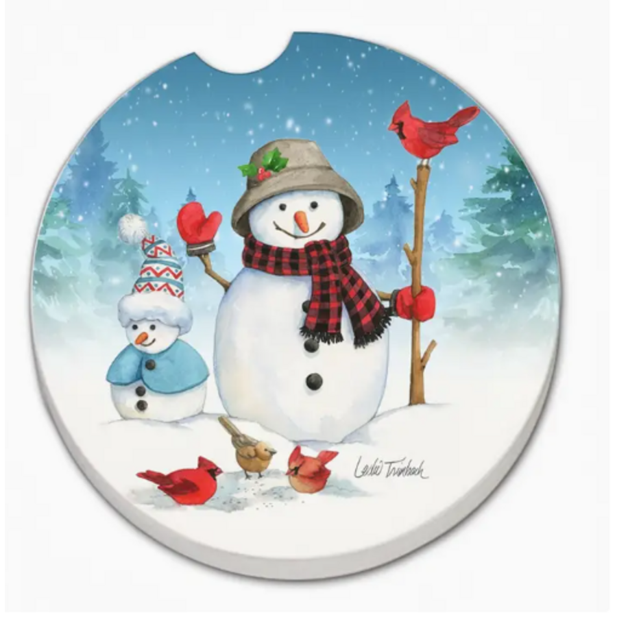 Snowman Family Car Coaster