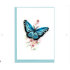Quilling Cards Blue Butterfly & Flowers Gift Enclosure
