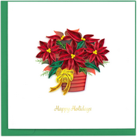 Potted Poinsettia Quilling Card