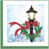 Holiday Lamp Post Quilling Card